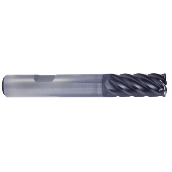 Picture of YG-1 UGMG23953 DIA 1 SH 1.00 LOC 4.00 OAL 7.00 End Mill Standard Flute Variable Helix Carbide TiAlN Single End Corner Radius 0.0600 1.52MM V7 Plus A