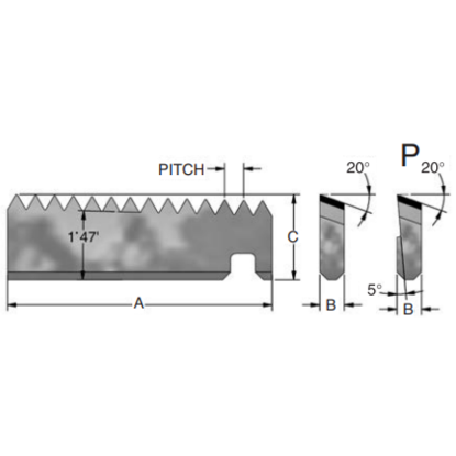 Picture of ADVENT Tool ATM-38B8NPTP Indexable Thread Mill Int / Ext 8.00TPI Pitch Carbide