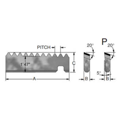 Picture of ADVENT Tool ATM-410A11BSPTP Indexable Thread Mill Int / Ext 11.00TPI Pitch Carbide