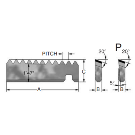 Picture of ADVENT Tool ATM-410A11BSPTP Indexable Thread Mill Int / Ext 11.00TPI Pitch Carbide