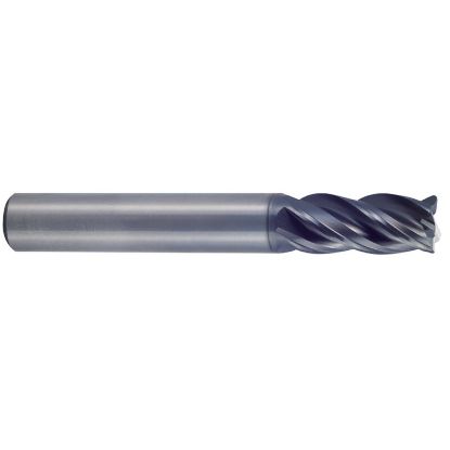 Picture of YG-1 UGMF70994 DIA 7/16 SH 0.4375 LOC 0.8750 OAL 2.7500 End Mill Standard Flute Variable Helix Carbide TiAlN Single End Corner Radius 0.0600 1.52MM V7 Plus A