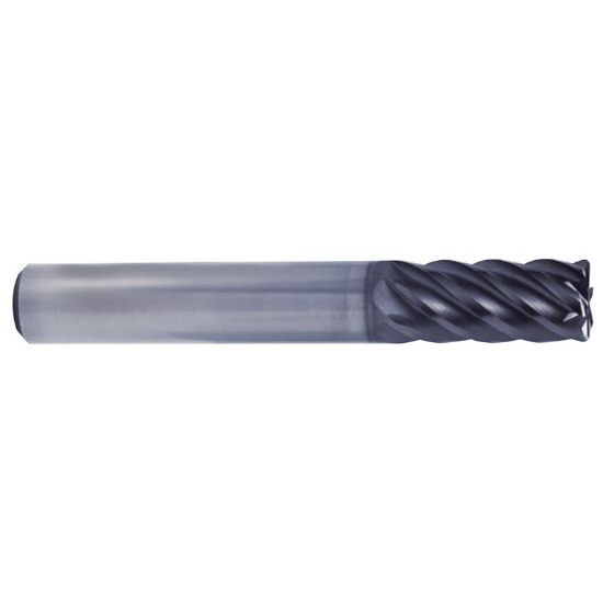 Picture of YG-1 UGMG22876 DIA 1 SH 1.00 LOC 4.00 OAL 7.00 End Mill Standard Flute Variable Helix Carbide TiAlN Single End Corner Radius 0.0150 0.38MM V7 Plus A