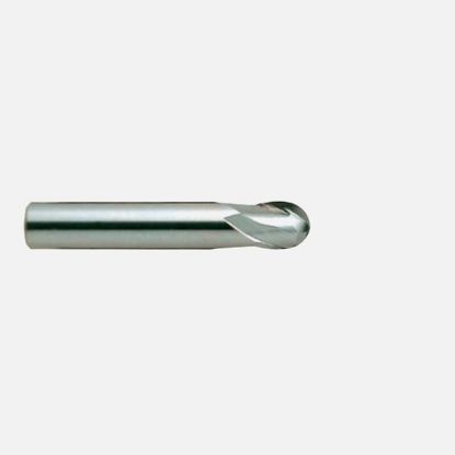 Picture of YG-1 E5249008 DIA 1/8" SH 0.1250 LOC 0.50 OAL 1.50 End Mill Standard Flute High Helix Carbide Uncoated Single End Ball Nose Generic