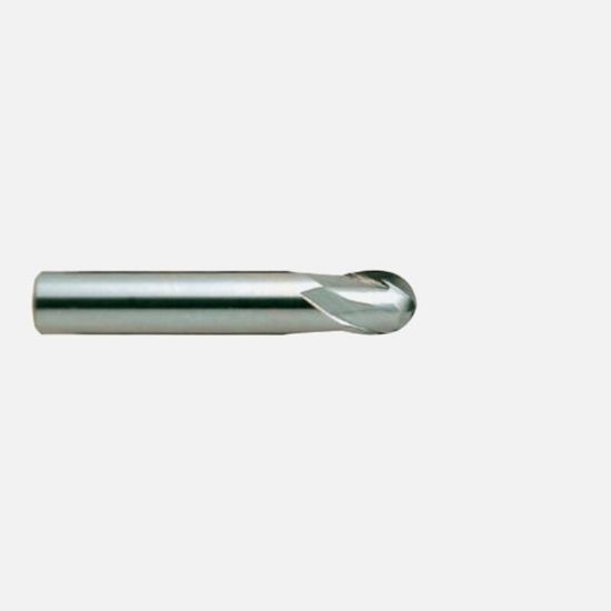 Picture of YG-1 E5249008 DIA 1/8" SH 0.1250 LOC 0.50 OAL 1.50 End Mill Standard Flute High Helix Carbide Uncoated Single End Ball Nose Generic