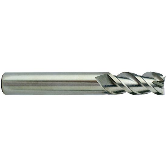 Picture of YG-1 EA50641C DIA 1 SH 1.00 LOC 2.00 OAL 5.00 End Mill Standard Flute High Helix Carbide TiCN Single End Corner Radius 0.0600 1.52MM Alu-Power End Mill