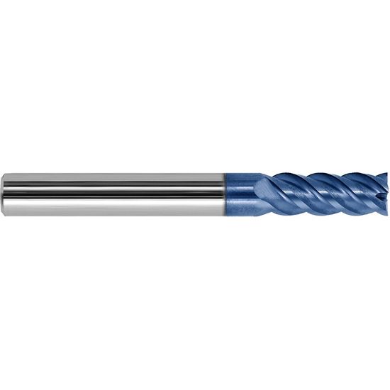 Picture of ZCC GM-4E-5/8 KMG303 DIA 5/8 SH 0.6250 LOC 1.2500 OAL 3.50 End Mill Standard Flute Variable Helix Carbide TiAlN Single End Square Sharp