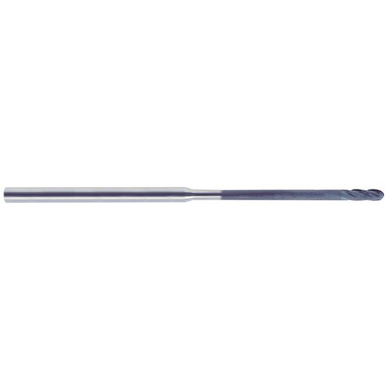 Picture of YG-1 EIB07902 DIA 3/64 SH 0.1250 LOC 0.1406 OAL 3.00 End Mill Standard Flute Standard Helix Carbide Diamond Single End Ball Nose D-Power