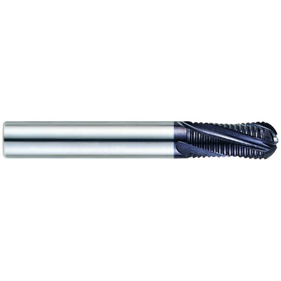 Picture of YG-1 EM833200 DIA 20MM SH 0.7874 LOC 1.4961 OAL 4.0945 End Mill Roughing Flute Standard Helix Carbide TiAlN Single End Ball Nose X-Power