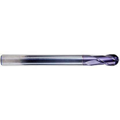 Picture of YG-1 EM899200 DIA 20MM SH 0.7874 LOC 1.4961 OAL 6.2992 End Mill Standard Flute Standard Helix Carbide TiAlN Single End Ball Nose X-Power