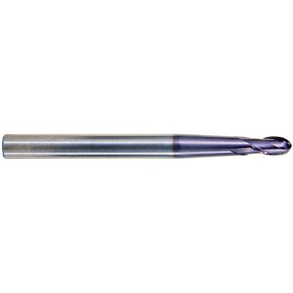 Picture of YG-1 EM902911 DIA 12MM SH 0.6299 LOC 0.8661 OAL 6.2992 End Mill Standard Flute Standard Helix Carbide TiAlN Single End Ball Nose X-Power