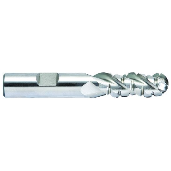 Picture of YG-1 EP12048C DIA 3/4 SH 0.7500 LOC 1.6250 OAL 3.8750 End Mill Roughing Flute Standard Helix Powder Metal TiCN Single End Ball Nose ASP