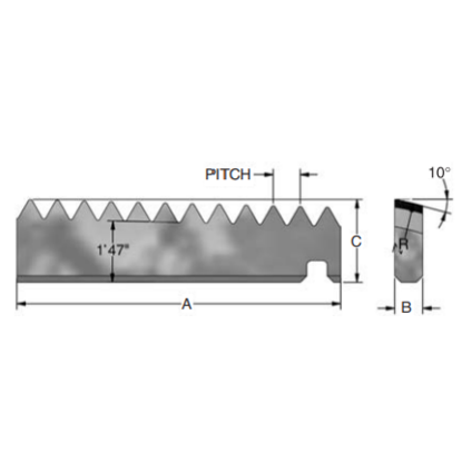 Picture of ADVENT Tool ATM-410A8API Indexable Thread Mill Int / Ext 8.00TPI Pitch Carbide