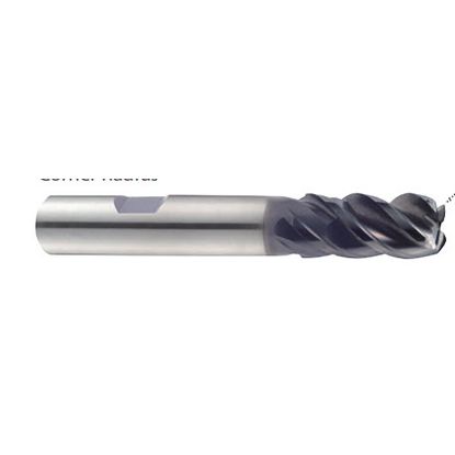 Picture of YG-1 UGMG43064 DIA 1 SH 1.00 LOC 2.00 OAL 5.00 End Mill Standard Flute Variable Helix Carbide TiAlN Single End Corner Radius 0.0300 0.76MM TitaNox Power End Mill