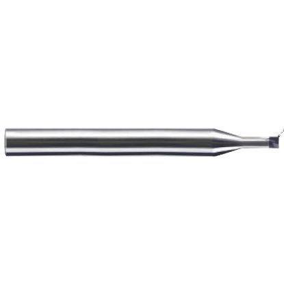 Picture of YG-1 ESD02010055 DIA 1MM SH 0.1575 LOC 0.0276 OAL 1.9685 End Mill Standard Flute Standard Helix CBN Uncoated Single End Corner Radius 0.0020 0.05MM CBN