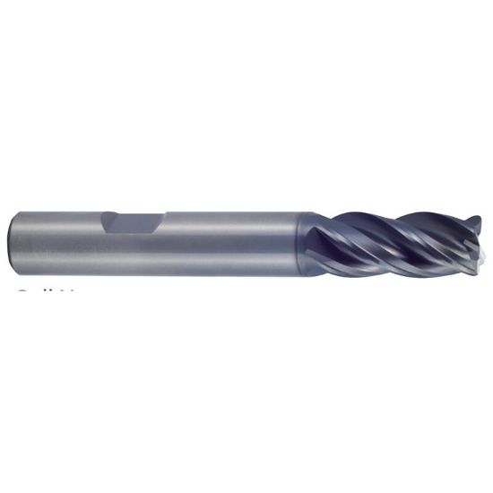 Picture of YG-1 UGMF71952 DIA 1 SH 1.00 LOC 2.00 OAL 5.00 End Mill Standard Flute Variable Helix Carbide TiAlN Single End Corner Radius 0.0150 0.38MM V7 Plus A