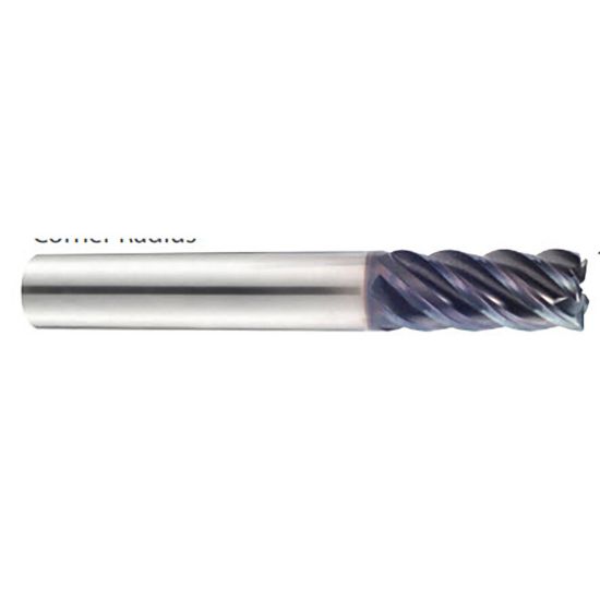 Picture of YG-1 UGMG34S983 DIA 3/8 SH 0.3750 LOC 2.50 OAL 4.00 End Mill Standard Flute Variable Helix Carbide TiAlN Single End Corner Radius 0.0150 0.38MM TitaNox Power End Mill