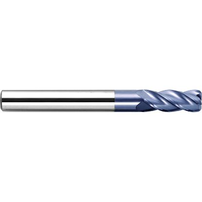 Picture of ZCC GM-4R-1/2-R015 KMG303 DIA 1/2 SH 0.50 LOC 1.00 OAL 3.00 End Mill Standard Flute Variable Helix Carbide TiAlN Single End Corner Radius 0.0150 0.38MM