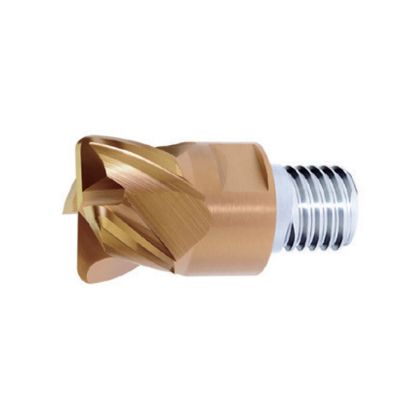 Picture of ZCC Q14-HMX-4R-1"R100 DIA 1 SH T14 LOC 0.5310 OAL 1.2400End Mill,Replacable Head Standard Flute Variable Helix Carbide TiAlN Single End Corner Radius 0.1000 2.54MM Z-PERFECT