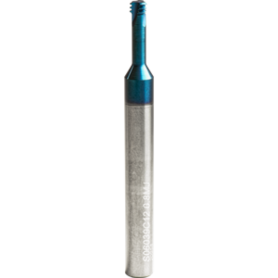 Picture of CARMEX MTS06039C12 0.8 MJ Thread Mill 0.80TPI 0.15 Dia 0.49 Neck 0.23 Shank Internal 3 Flute AlTiN