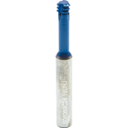 Picture of CARMEX MTS08069C24 16 UNJ Thread Mill 16.00TPI 0.27 Dia 0.94 Neck 0.31 Shank Internal 3 Flute AlTiN