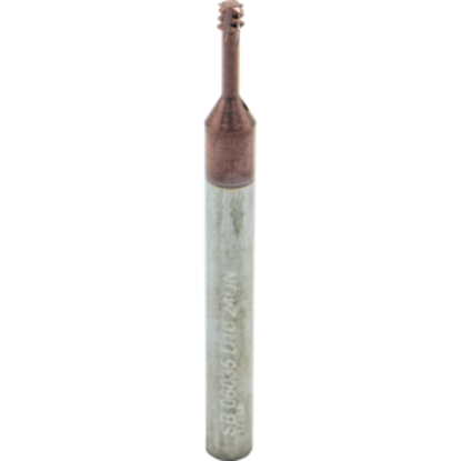 Picture of CARMEX MTSB 06035 D10 24 UN Thread Mill 0.13 Dia 24.00TPI 0.42 Neck 2.30 OAL 4 Flute 2xD1 Internal AlTiN