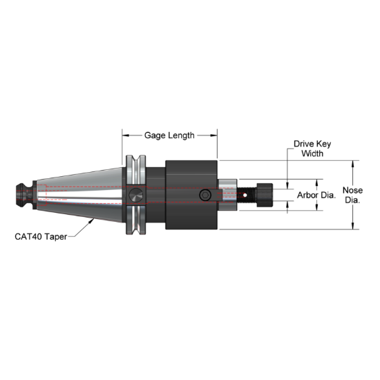Picture of AB ToolS Shell Arbor 275 Parallelogram 90.0°, Face Mill Shell Arbor 0.7500 Positive 2.7500 69.85MM - 2-3/4 Cutter Dia