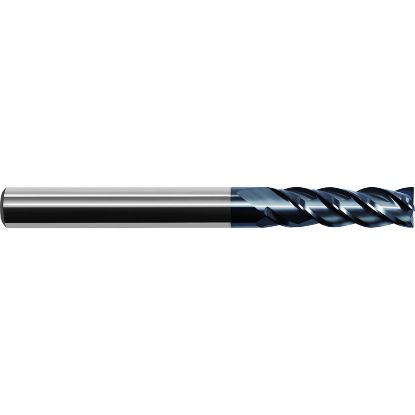 Picture of ZCC UM-4EL-3/8 KMG303 DIA 3/8 SH 0.3750 LOC 1.1250 OAL 3.00 End Mill Standard Flute Variable Helix Carbide TiAlN Single End Square Sharp