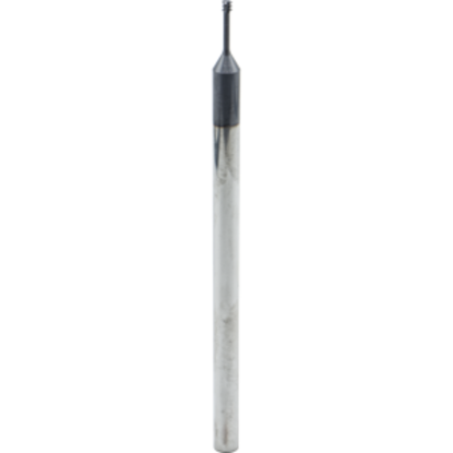 Picture of CARMEX MTS06025C10 32 UN-L Thread Mill 0.10 Dia 32.00TPI 0.41 Neck 4.10 OAL 3 Flute 3xD1 Internal AlTiN
