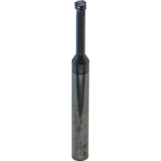 Picture of CARMEX MTS0250C79 1.0 ISO Thread Mill 0.18 Dia 1.00MM 0.79 Neck 2.50 OAL 3 Flute Coolant 3xD1 Internal AlTiN