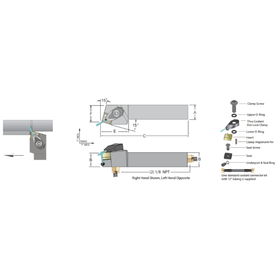 Picture of DORIAN ADSRNL-16-4D Square Square 1.000 Shank 6.000 OAL