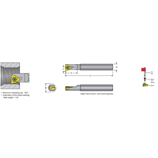 Picture of DORIAN SNR150-12-22 Iso Thread Boring Bar 1.500 Shank 12.00 OAL