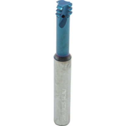 Picture of CARMEX MTS08079C25 14 UNJ Thread Mill 14.00TPI 0.31 Dia 0.98 Neck 0.31 Shank Internal 3 Flute AlTiN