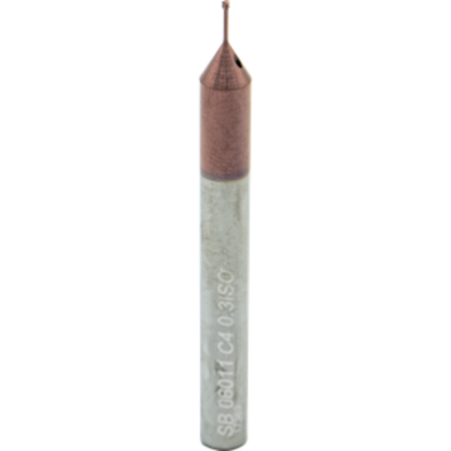 Picture of CARMEX MTSB 06011 C4 0.3 ISO Thread Mill M1.4 x 0.30MM 0.04 Dia 0.18 Neck 0.23 Shank Internal 3 Flute 3xD1 AlTiN