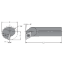 Picture of EVEREDE Tool S08R SDUCR-2 55.0 ° Boring Bar Dia0.5000 Positive 0.5000 12.70MM - 1/2 Cutter Dia
