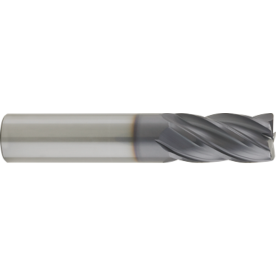 Picture of GORILLA MILL GM58R5060	 DIA 5/8" SH 0.6250 LOC 1.2500 OAL 3.50 End Mill Carbide TiAlN Single End Corner Radius 0.0600 1.52MM