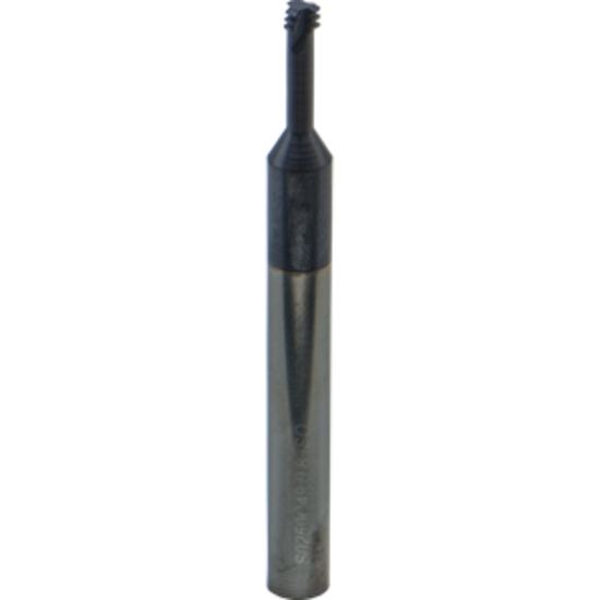 Picture of CARMEX MTS0250C49 0.8 ISO Thread Mill 0.15 Dia 0.80MM 0.49 Neck 2.50 OAL 3 Flute Coolant 2xD1 Internal AlTiN