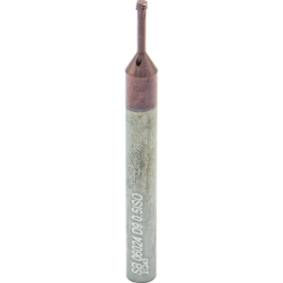 Picture of CARMEX MTSB 06024 D9 0.5 ISO Thread Mill 0.09 Dia 0.50MM 0.37 Neck 2.30 OAL 4 Flute 3xD1 Internal AlTiN
