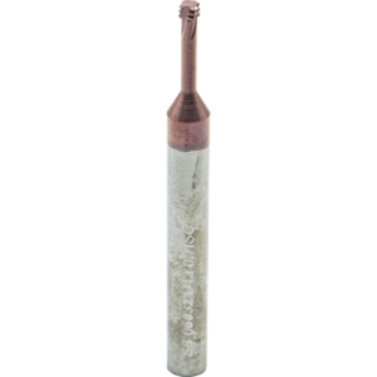 Picture of CARMEX MTSB 06032 D12 0.7 ISO Thread Mill 0.12 Dia 0.70MM 0.50 Neck 2.30 OAL 4 Flute 3xD1 Internal AlTiN