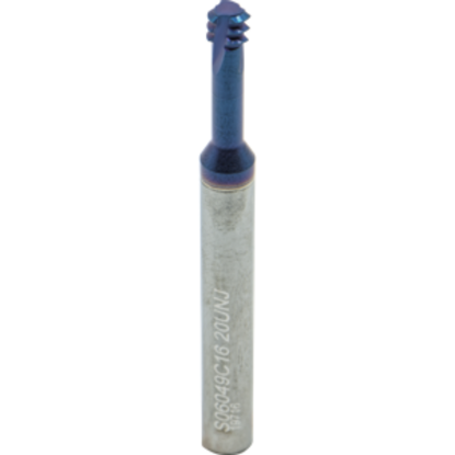 Picture of CARMEX MTS06049C16 20 UNJ Thread Mill 20.00TPI 0.19 Dia 0.63 Neck 0.23 Shank Internal 3 Flute AlTiN