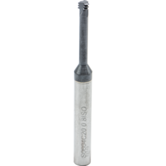 Picture of CARMEX MTS0604C20 0.8 ISO Thread Mill M5 x 0.80MM 0.15 Dia 0.82 Neck 0.23 Shank Internal 3 Flute 4xD1 AlTiN
