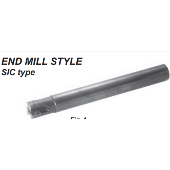 Picture of DIJET SICL-3100-S125 Milling Cutter 90.0° 1.000 Cutter Diameter Round 1.250 Shank 7.000 OAL 3 Flute