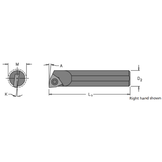 Picture of EVEREDE Tool C05M SWLCR-1.5 Trigon Boring Bar Dia0.3125 Positive 0.3120 7.92MM Cutter Dia