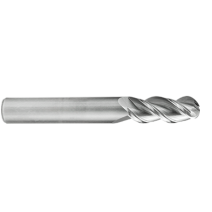 Picture of GORILLA MILL GMA10B3ZrN	 DIA 1" SH 1.00 LOC 1.50 OAL 4.00 End Mill Standard Flute Variable Helix Carbide ZrN Single End Ball Nose SILVERBack