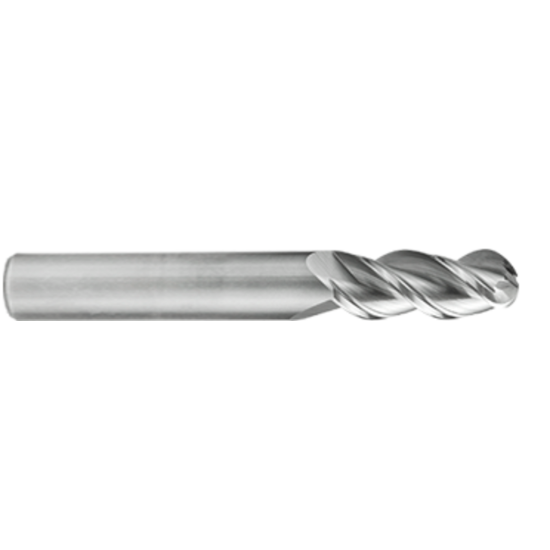 Picture of GORILLA MILL GMA10B3ZrN	 DIA 1" SH 1.00 LOC 1.50 OAL 4.00 End Mill Standard Flute Variable Helix Carbide ZrN Single End Ball Nose SILVERBack