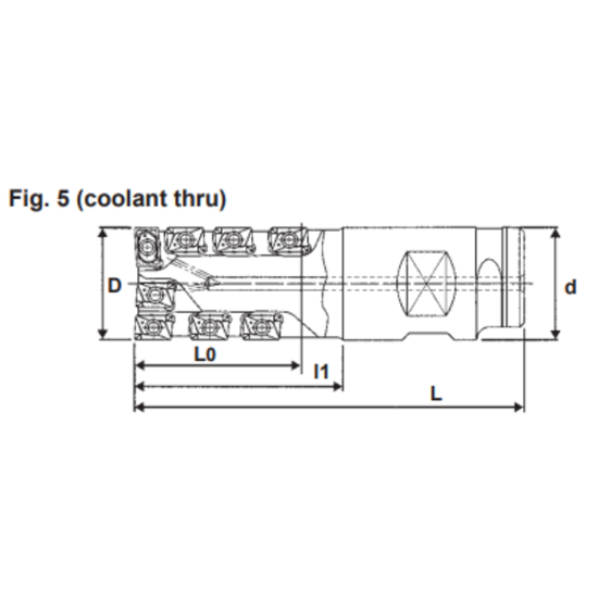 Picture of DIJET SEC-2200-3.0-N2NPowder Metal Milling Cutter 90.0°, Drill Mill 2.000 Cutter Diameter Putnam 2.000 Shank 7.000 OAL 8 Flute