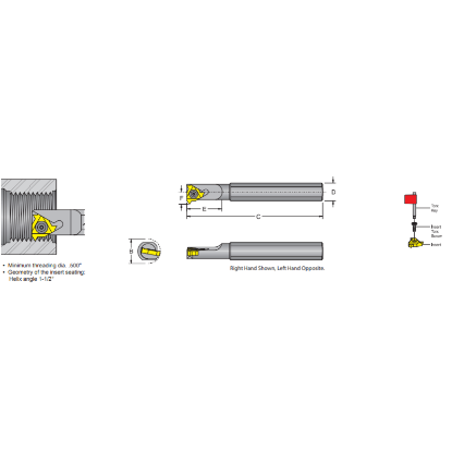 Picture of DORIAN SNR175-14-22 Iso Thread Boring Bar 1.750 Shank 14.00 OAL