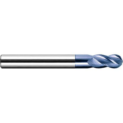 Picture of ZCC GM-4B-1/2 KMG303 DIA 1/2 SH 0.50 LOC 1.00 OAL 3.00 End Mill Standard Flute Variable Helix Carbide TiAlN Single End Ball Nose