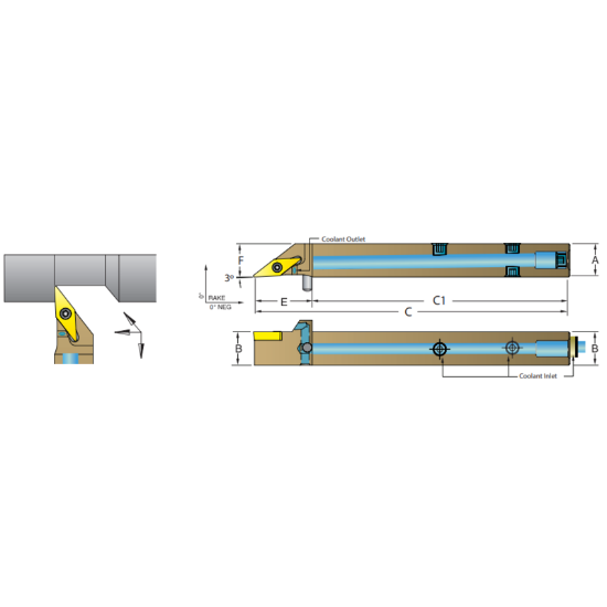 Picture of DORIAN ASVNCL1212-H11 35.0° Swiss Square 0.472 Shank 3.940 OAL
