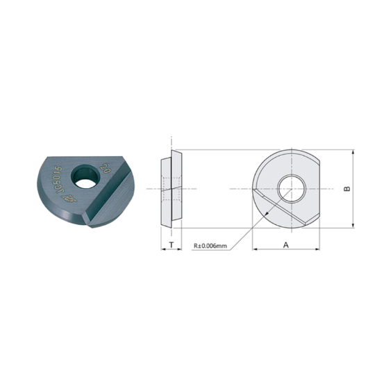 Picture of DIJET BME-0625(A) JC8003 Milling Insert Ball Mill 0.625 Corner Radius PVD Special