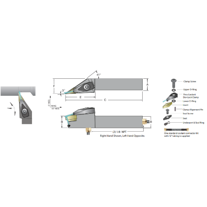 Picture of DORIAN ADVJNR-20-3D-001 35.0° Square 1.250 Shank 6.000 OAL